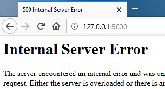 ошибка 500 Internal Sever Error