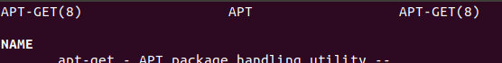 Man-страница команды apt-get