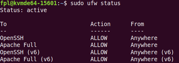 ufw status